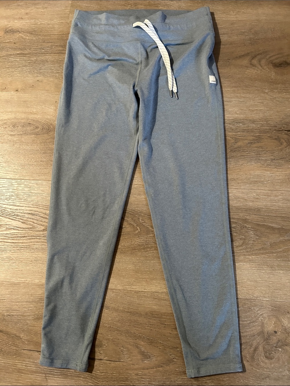 Vuori Heather Blue Gray soft Drawstring yoga pants .Comfortable for Active wear
